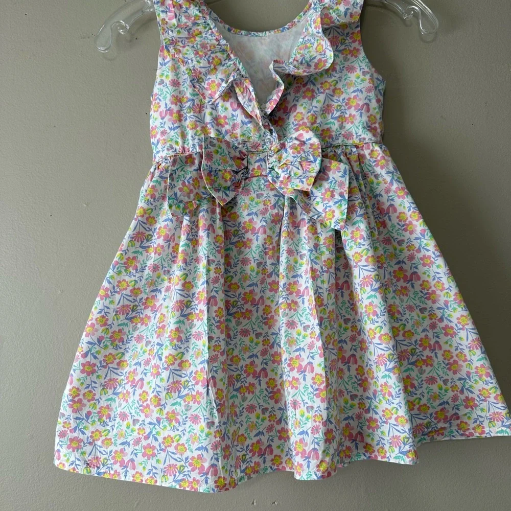 Tommy Bahama girl size 6 floral line‎ ruffle sleeveless dress with back bow